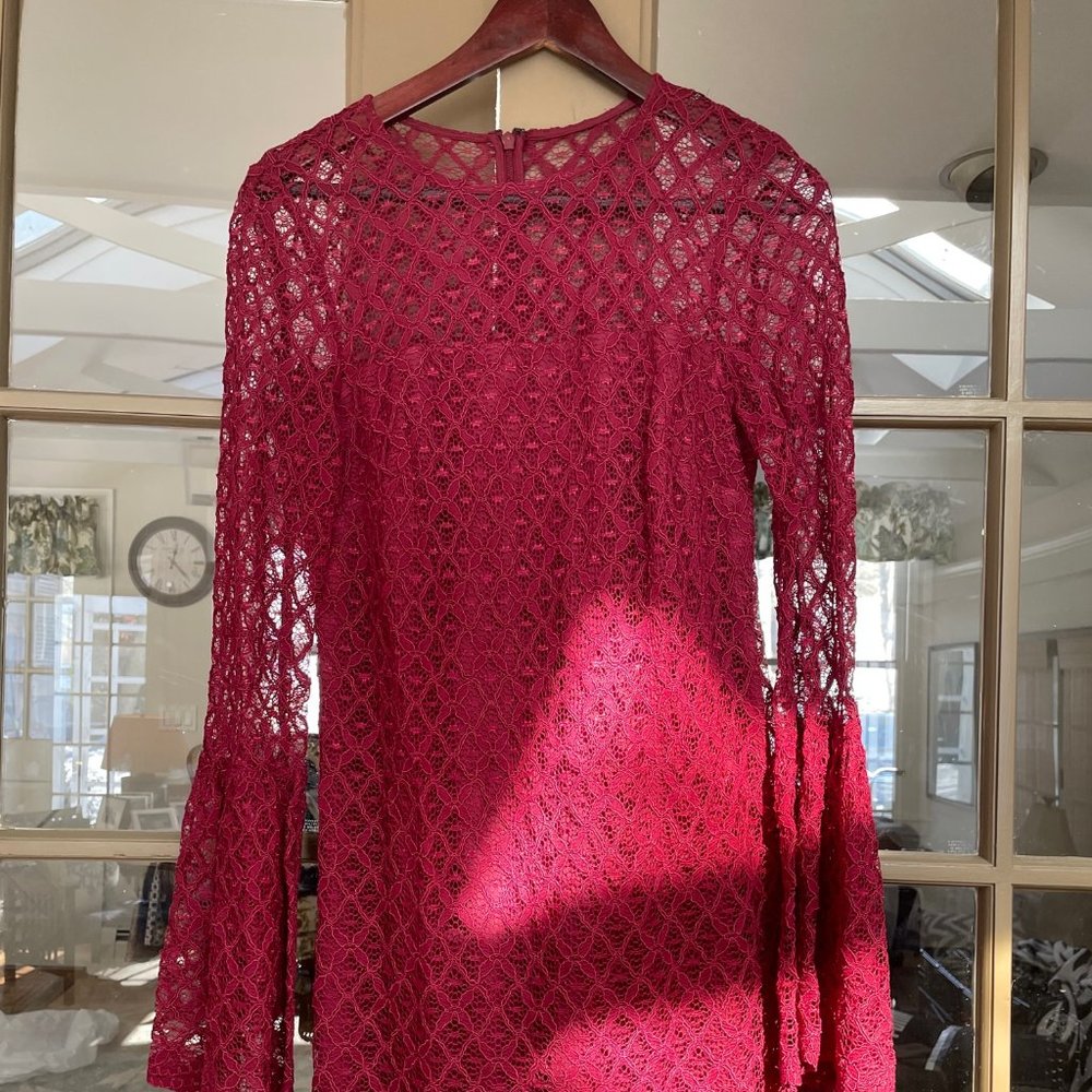 LAUNDRY Evening Lace Midi Dress